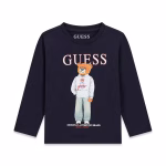 GUESS BEAR LS T-SHIRT NAVY ΜΠΛΟΥΖΑ
