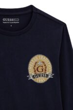 GUESS LS T-SHIRT TIMELESS TRADITION NAVY ΜΠΛΟΥΖΑ - Image 3