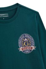 GUESS LS T-SHIRT TIMELESS TRADITION GREEN ΜΠΛΟΥΖΑ - Image 3