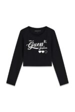 GUESS SLIM LS FIT T-SHIRT LOGO BLACK ΜΠΛΟΥΖΑ