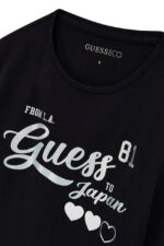 GUESS SLIM LS FIT T-SHIRT LOGO BLACK ΜΠΛΟΥΖΑ - Image 3