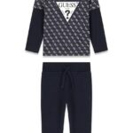 GUESS SET LS ACTIVE NAVY ΜΠΛΟΥΖΑ & ΠΑΝΤΕΛΟΝΙ