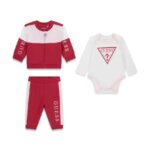 GUESS BABY SET LS ACTIVE FUCHIA ΖΑΚΕΤΑ, ΠΑΝΤΕΛΟΝΙ & ΚΟΡΜΑΚΙ