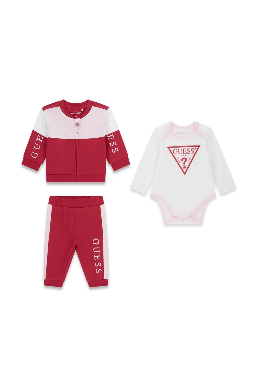AW26-DKKZY2-33X_F1 GUESS BABY SET LS ACTIVE FUCHIA ΖΑΚΕΤΑ, ΠΑΝΤΕΛΟΝΙ & ΚΟΡΜΑΚΙ - Image 1