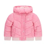 GUESS HOODED PUFFER PADDED PINK ΚΑΠΙΤΟΝΕ ΜΠΟΥΦΑΝ