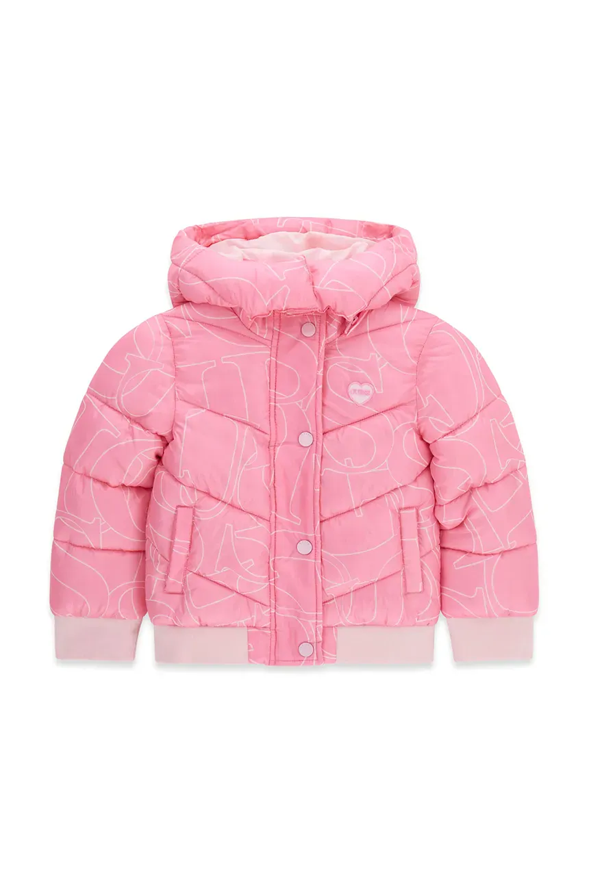 GUESS HOODED PUFFER PADDED PINK ΚΑΠΙΤΟΝΕ ΜΠΟΥΦΑΝ