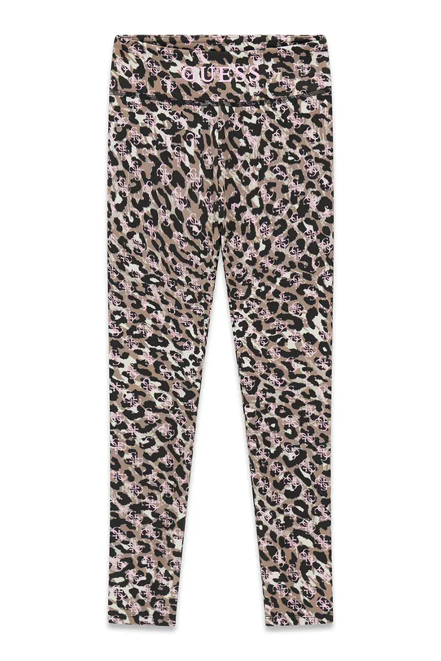 AW26-LGGZZT-80X_F1 GUESS MICROFIBER LEGGINGS LEOPARD ΚΟΛΑΝ - Image 1