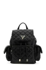 GUESS MINI BACKPACK BLACK ΣΑΚΙΔΙΟ ΠΛΑΤΗΣ