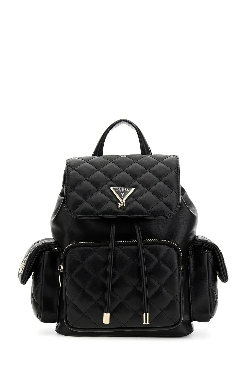 AW26-PKGZZU-99X_F1 GUESS MINI BACKPACK BLACK ΣΑΚΙΔΙΟ ΠΛΑΤΗΣ - Image 1