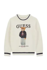 GUESS BEAR LS SWEATER BEIGE ΠΟΥΛΟΒΕΡ