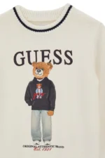 GUESS BEAR LS SWEATER BEIGE ΠΟΥΛΟΒΕΡ - Image 3