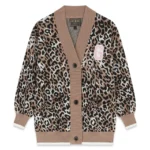 GUESS LS CARDIGAN LEOPARD ΖΑΚΕΤΑ