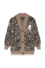 GUESS LS CARDIGAN LEOPARD ΖΑΚΕΤΑ