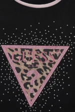 GUESS CROP T-SHIRT BLACK LEOPARD ΜΠΛΟΥΖΑ - Image 3
