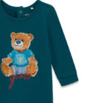 GUESS BABY BEAR INTERLOCK OVERALL GREEN ΦΟΡΑΜΚΙ - Image 3