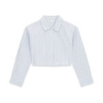 GUESS LS POPLIN SHIRT CROP ΠΟΥΚΑΜΙΣΟ ΜΕ ΣΤΡΑΣ