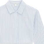 GUESS LS POPLIN SHIRT CROP ΠΟΥΚΑΜΙΣΟ ΜΕ ΣΤΡΑΣ - Image 3