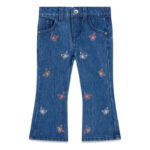 GUESS FLARE DENIM BLUE LUREX W/AOP ΠΑΝΤΕΛΟΝΙ