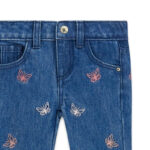 GUESS FLARE DENIM BLUE LUREX W/AOP ΠΑΝΤΕΛΟΝΙ - Image 3