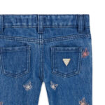 GUESS FLARE DENIM BLUE LUREX W/AOP ΠΑΝΤΕΛΟΝΙ - Image 4