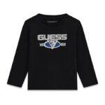 GUESS REGULAR LS T-SHIRT LOGO BLACK ΜΠΛΟΥΖΑ