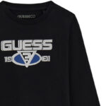 GUESS REGULAR LS T-SHIRT LOGO BLACK ΜΠΛΟΥΖΑ - Image 3
