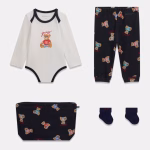 GUESS BABY SET LS NAVY ΠΑΝΤΕΛΟΝΙ, ΚΟΡΜΑΚΙ, ΝΕΣΕΣΕΡ & ΚΑΛΤΣΕΣ