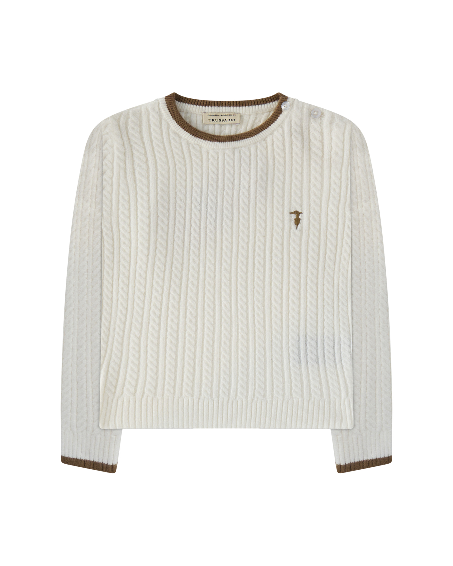 TIA26084MA TRUSSARDI SWEATER ALLICE OFF-WHITE ΠΟΥΛΟΒΕΡ - Image 1
