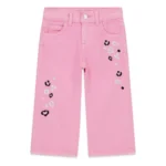 GUESS RIGID BULL DENIM PALAZZO PINK ΠΑΝΤΕΛΟΝΙ