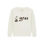 GUESS LS SWEATER LOGO BEIGE ΠΟΥΛΟΒΕΡ