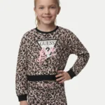 GUESS LS MIDI OVERSIZE ACTIVE TOP LEOPARD ΦΟΥΤΕΡ