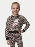 GUESS LS MIDI OVERSIZE ACTIVE TOP LEOPARD ΦΟΥΤΕΡ