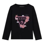 GUESS LS T-SHIRT LOGO BLACK ΜΠΛΟΥΖΑ