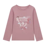 GUESS LS T-SHIRT LOGO PINK ΜΠΛΟΥΖΑ