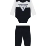 GUESS BABY SET LOGO BLACK ΠΑΝΤΕΛΟΝΙ & ΚΟΡΜΑΚΙ