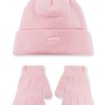 LEVI'S SET CLASSIC BEANIE PINK ΣΚΟΥΦΑΚΙ & ΓΑΝΤΙΑ