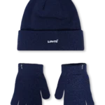 LEVI'S SET CLASSIC BEANIE NAVY ΣΚΟΥΦΑΚΙ & ΓΑΝΤΙΑ