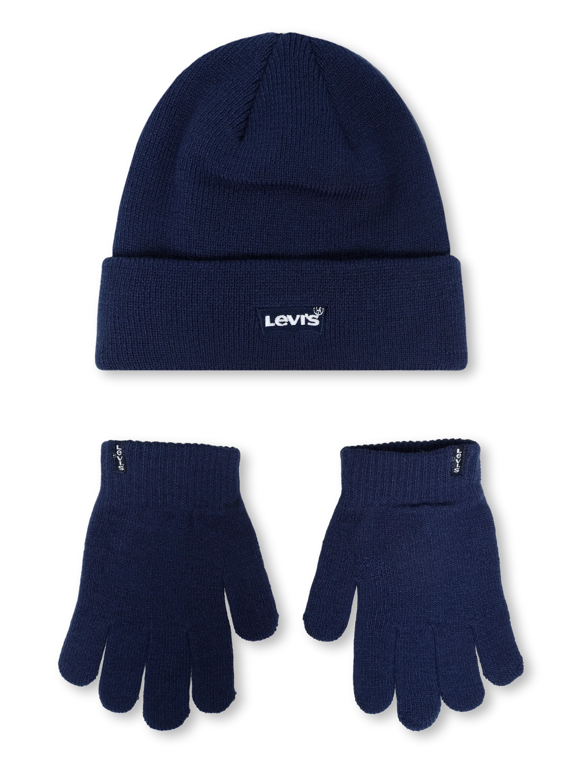 lks8a8746_cdressblues LEVI'S SET CLASSIC BEANIE NAVY ΣΚΟΥΦΑΚΙ & ΓΑΝΤΙΑ - Image 1