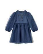 TRUSSARDI VESTITO DRESS NAVY ΦΟΡΕΜΑ ΤΟΥΛΙ
