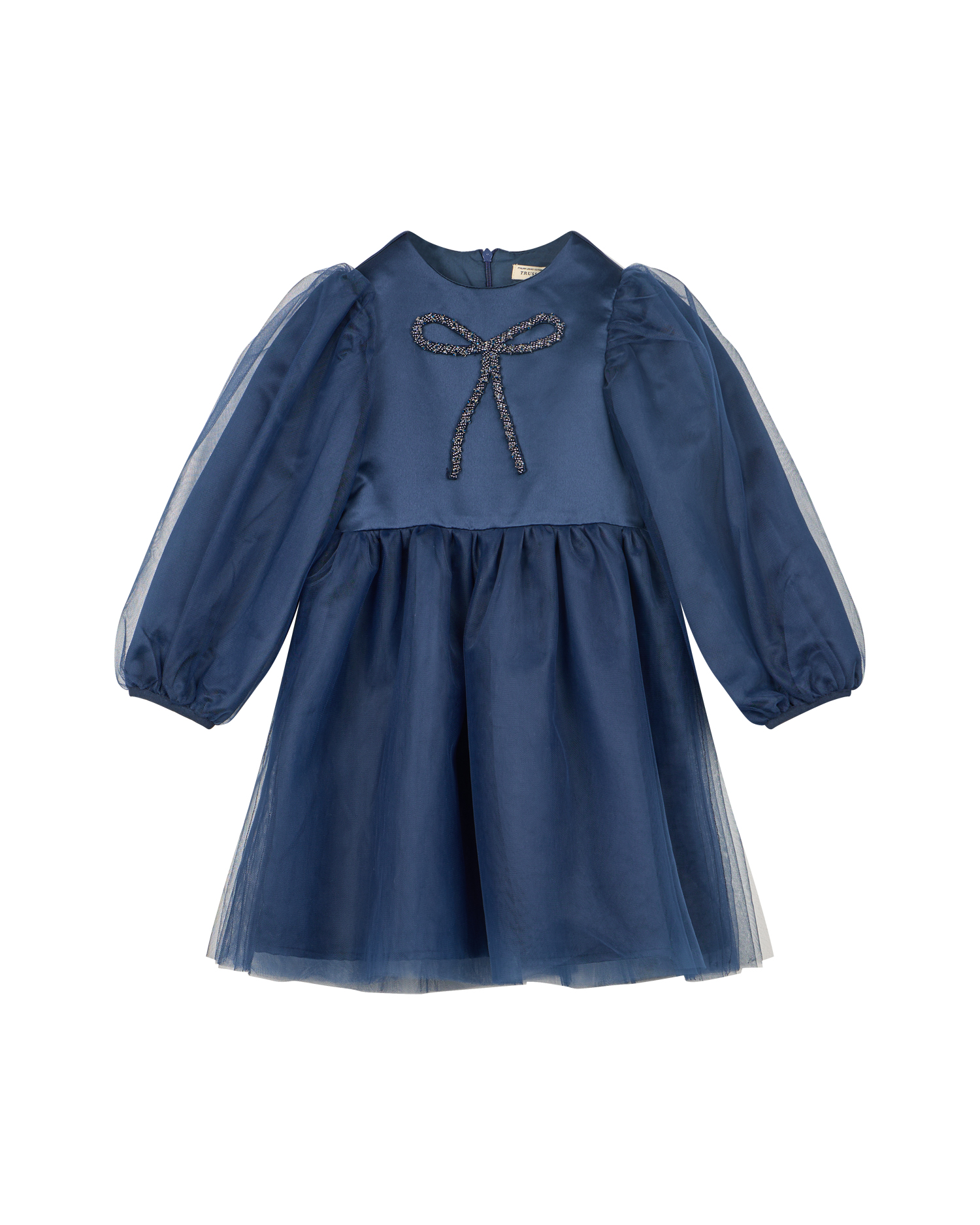 TIA26158VE TRUSSARDI VESTITO DRESS NAVY ΦΟΡΕΜΑ ΤΟΥΛΙ - Image 1